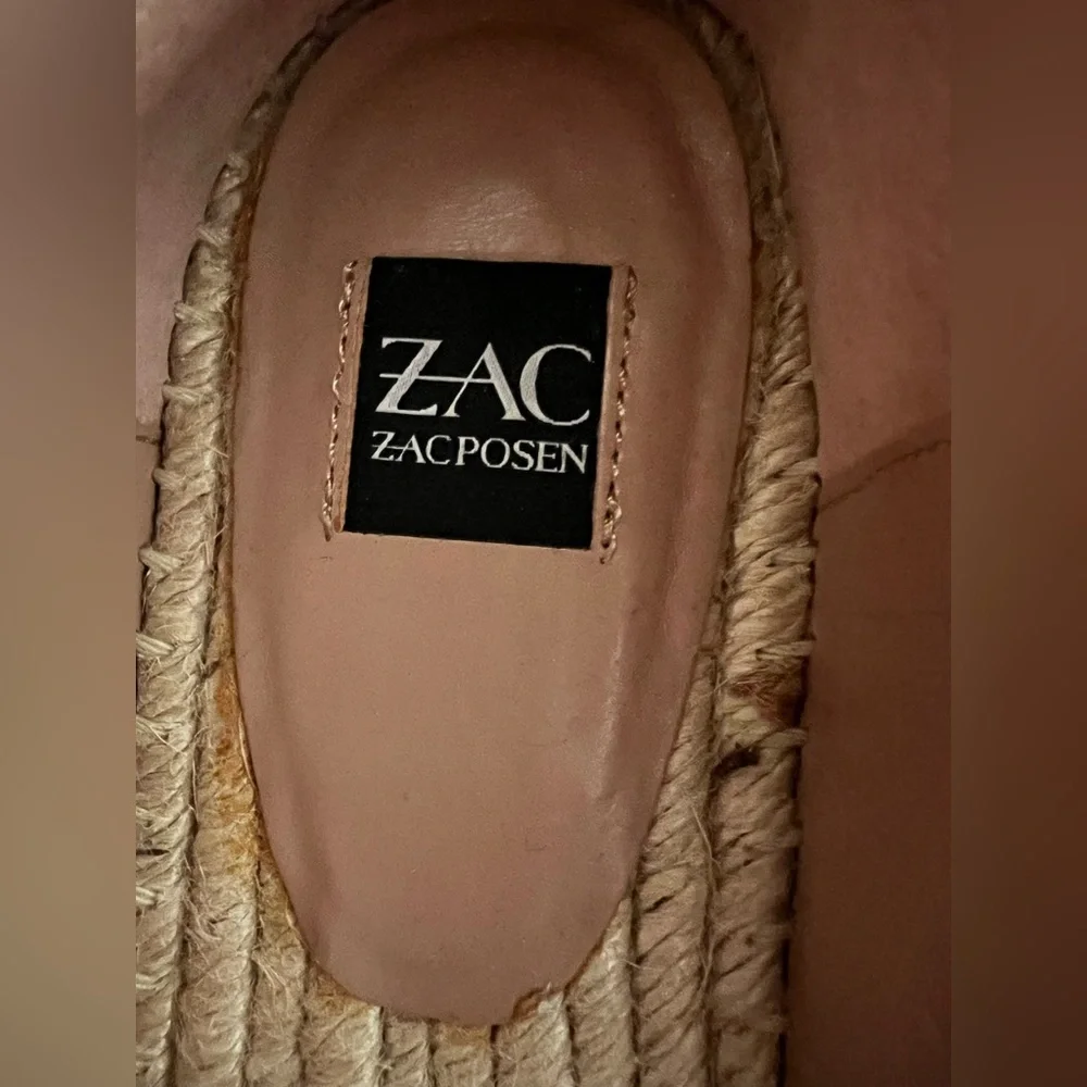 ZAC Zac Posen Textile Mesh Espadrille Flats Ivory/Nude Size 8M